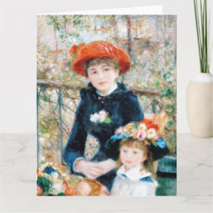 De twee zussen op de terrace Auguste Renoir Kaart