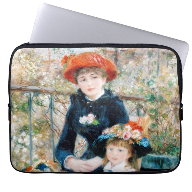 De twee zussen op de terrace Auguste Renoir Laptop Sleeve (Voorkant)
