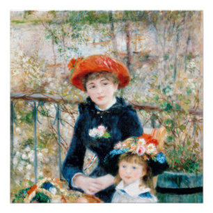 De twee zussen op de terrace Auguste Renoir Perfect Poster