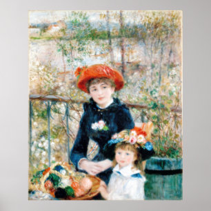 De twee zussen op de terrace Auguste Renoir Poster