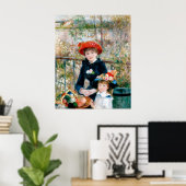 De twee zussen, op het Terras, Renoir Poster (Thuiskantoor)