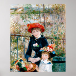 De twee zussen, op het Terras, Renoir Poster