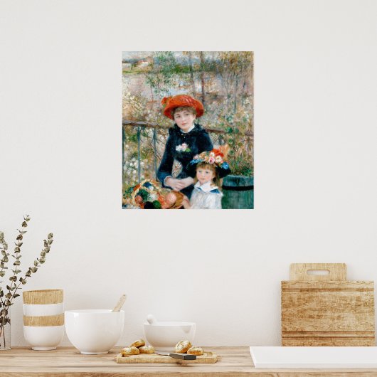 De twee zussen op het Terras van Renoir Poster (Keuken)
