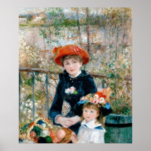 De twee zussen op het Terras van Renoir Poster (Voorkant)