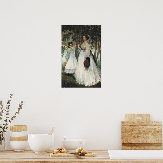 De twee zussen: Portret, 1863 Poster (Keuken)