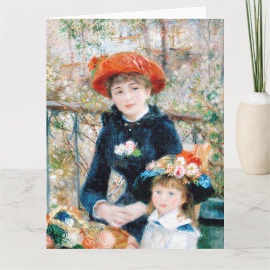 De Twee Zusters, Op het terras Auguste Renoir Kaart (Voorkant)