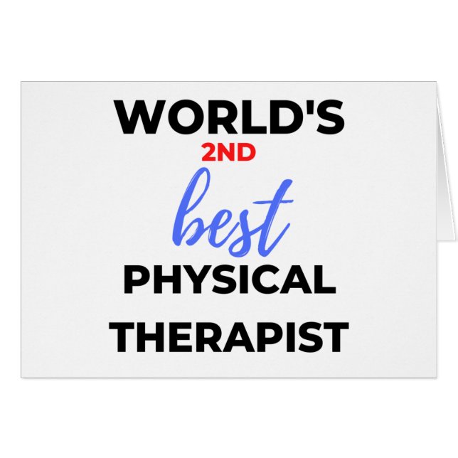 De tweede beste fysieke therapist ter wereld 2 (Voorkant Horizontaal)