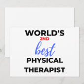 De tweede beste fysieke therapist ter wereld 2 feestdagenkaart (Voorkant / Achterkant)