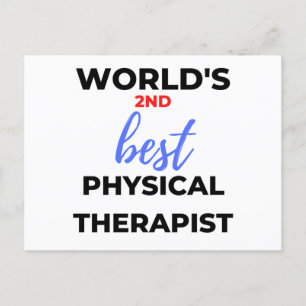 De tweede beste fysieke therapist ter wereld 2 feestdagenkaart