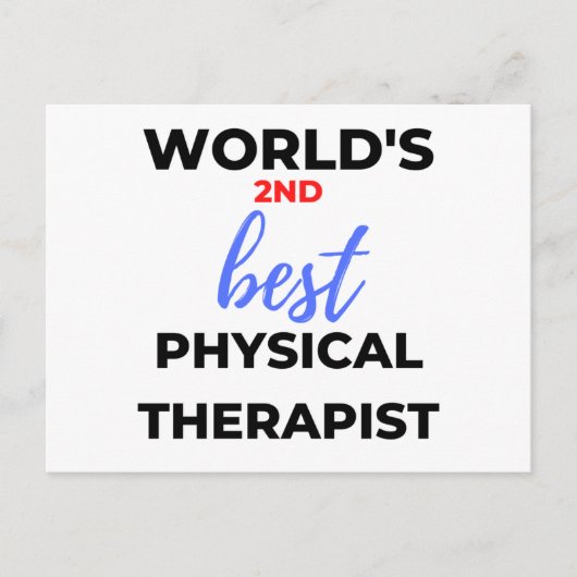 De tweede beste fysieke therapist ter wereld 2 feestdagenkaart (Voorkant)