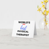 De tweede beste fysieke therapist ter wereld 2 kaart (Gele Bloem)