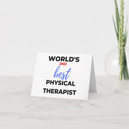 De tweede beste fysieke therapist ter wereld 2 kaart (Voorkant)
