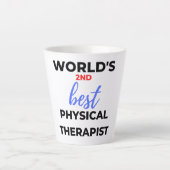 De tweede beste fysieke therapist ter wereld 2 latte mok (Voorkant)