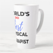 De tweede beste fysieke therapist ter wereld 2 latte mok (Rechterhoek)