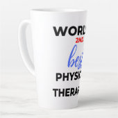De tweede beste fysieke therapist ter wereld 2 latte mok (Linkerhoek)