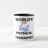 De tweede beste fysieke therapist ter wereld 2 mok (Midden)
