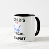 De tweede beste fysieke therapist ter wereld 2 mok (Voorkant rechts)