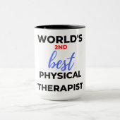 De tweede beste fysieke therapist ter wereld 2 mok (Midden)