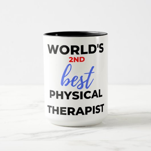 De tweede beste fysieke therapist ter wereld 2 mok (Midden)
