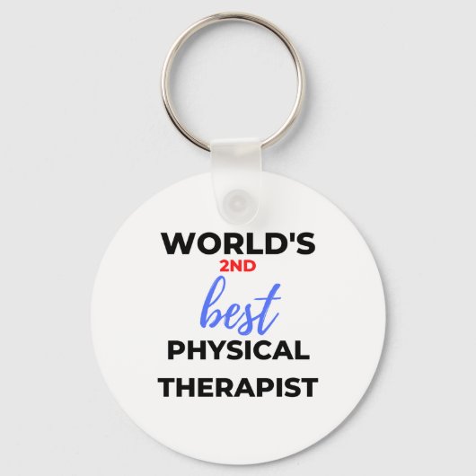 De tweede beste fysieke therapist ter wereld 2 sleutelhanger (Voorkant)