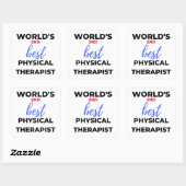 De tweede beste fysieke therapist ter wereld 2 vierkante sticker (Vel)