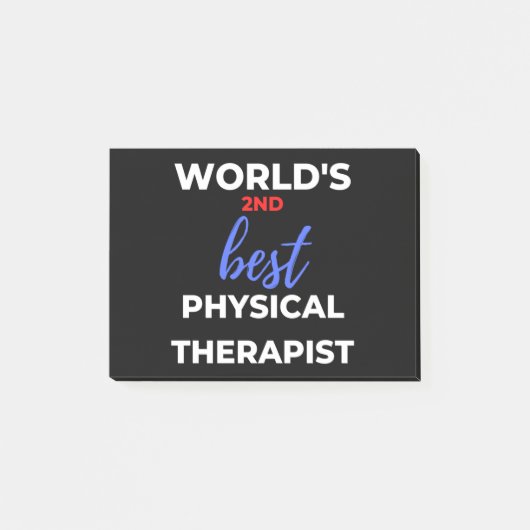 De tweede beste fysiotherapeut ter wereld post-it® notes (Voorkant)