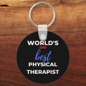 De tweede beste fysiotherapeut ter wereld sleutelhanger (Voorkant)