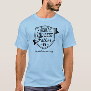 De tweede beste vader ter wereld t-shirt