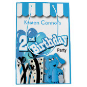 De tweede blauwe olifant van Little Boy Birthday Medium Cadeauzakje (Voorkant)