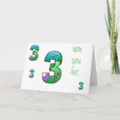 DE TWEEDE DAG WENST EEN SPECIAAL **3* JAAR OUD KAART (Voorkant)