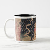 De tweede engel kondigt de herfst van Babylon aan Tweekleurige Koffiemok (Links)