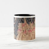 De tweede engel kondigt de herfst van Babylon aan Tweekleurige Koffiemok (Center)