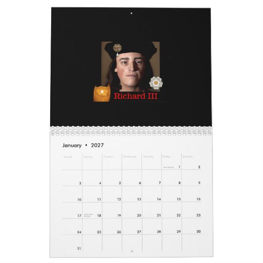 De tweede komt van Richard III Kalender (Jan 2027)