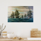 De tweede slag om de Virginia Capes Poster (Keuken)