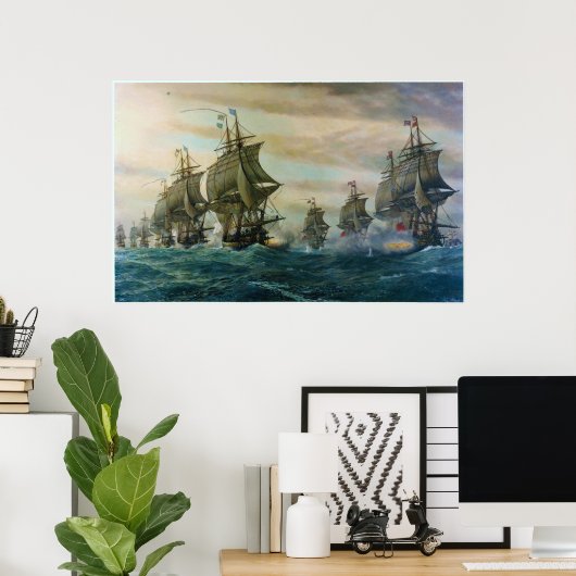 De tweede slag om de Virginia Capes Poster (Thuiskantoor)