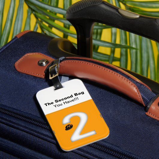 De tweede tas Custom Monogram Travel Bagagelabel (Voorkant Insitu 1)