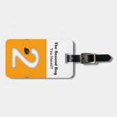 De tweede tas Custom Monogram Travel Bagagelabel (Voorkant horizontaal)