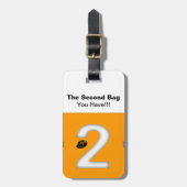 De tweede tas Custom Monogram Travel Bagagelabel (Voorkant verticaal)