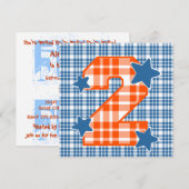 De tweede verjaardag van de Aangepaste naam van de Kaart (Voorkant / Achterkant)