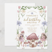 De tweede verjaardag van Enchanted Forest Fairy Gi Kaart (Voorkant / Achterkant)