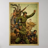 De Tweede Wereldoorlog inspireerde Soldier March P Poster (Voorkant)