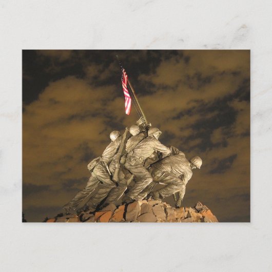De Tweede Wereldoorlog Iwo Jima Memorial Arlington Briefkaart (Voorkant)