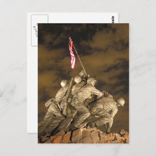 De Tweede Wereldoorlog Iwo Jima Memorial Arlington Briefkaart (Voorkant / Achterkant)
