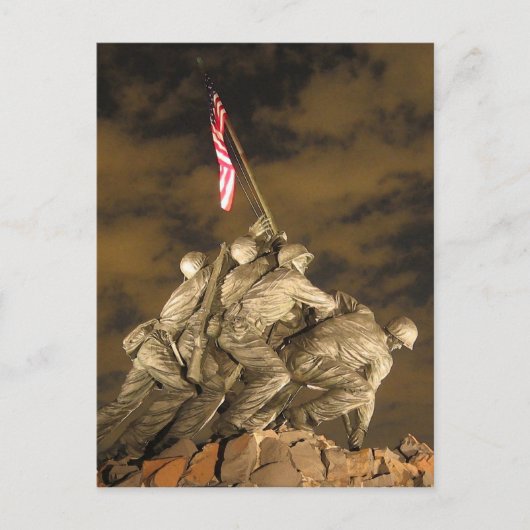 De Tweede Wereldoorlog Iwo Jima Memorial Arlington Briefkaart (Voorkant)