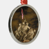De Tweede Wereldoorlog Iwo Jima Memorial Arlington Metalen Ornament (Rechts)