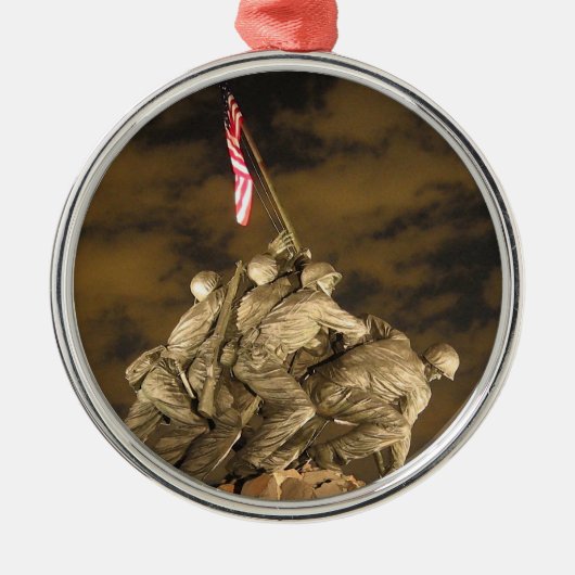 De Tweede Wereldoorlog Iwo Jima Memorial Arlington Metalen Ornament (Voorkant)