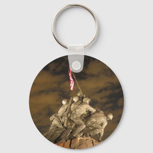 De Tweede Wereldoorlog Iwo Jima Memorial Arlington Sleutelhanger (Voorkant)