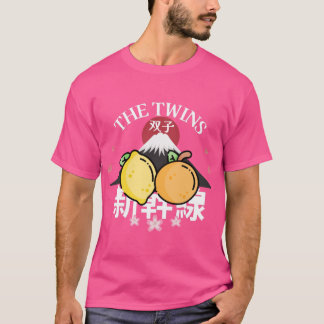 De tweeling citroen en mandarijn t-shirt