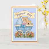 De tweeling draagt het Vervoer van het Baby Kaart (Gele Bloem)