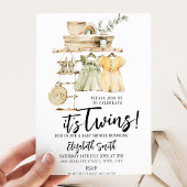 De tweeling meisjes Boho Baby shower Kaart